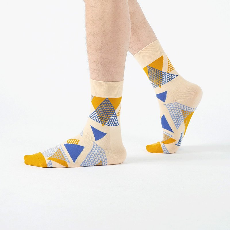 Sanyi/Orange(F)-MIT designed mid-calf socks - Socks - Cotton & Hemp Orange