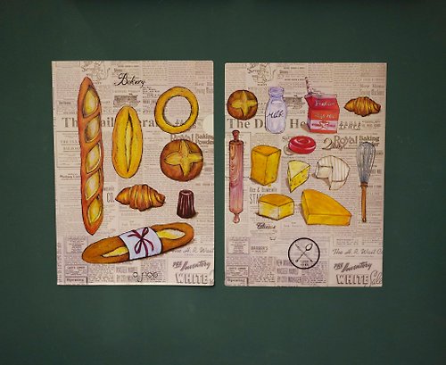 OUNCE studio 玩食插畫工作室 麵包烘焙坊資料夾