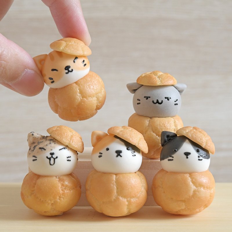 Cat puffs | Simulation clay (pure decoration) - Items for Display - Clay Orange