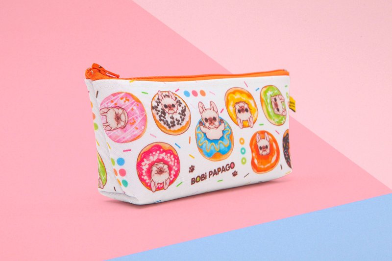 Happy Donut Triangle Pencil Case - Pencil Cases - Polyester Multicolor