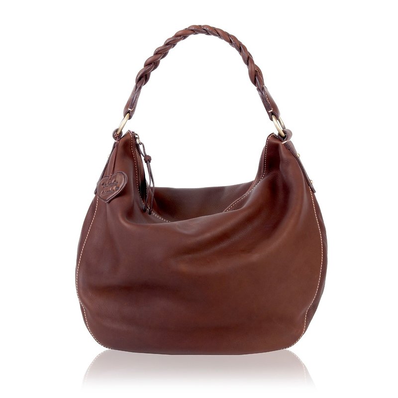 Genuine Leather Handbags & Totes Brown - Brown, Soft, Leather Shoulder Bag, Slouchy Leather Hobo Bag, Leather Tote