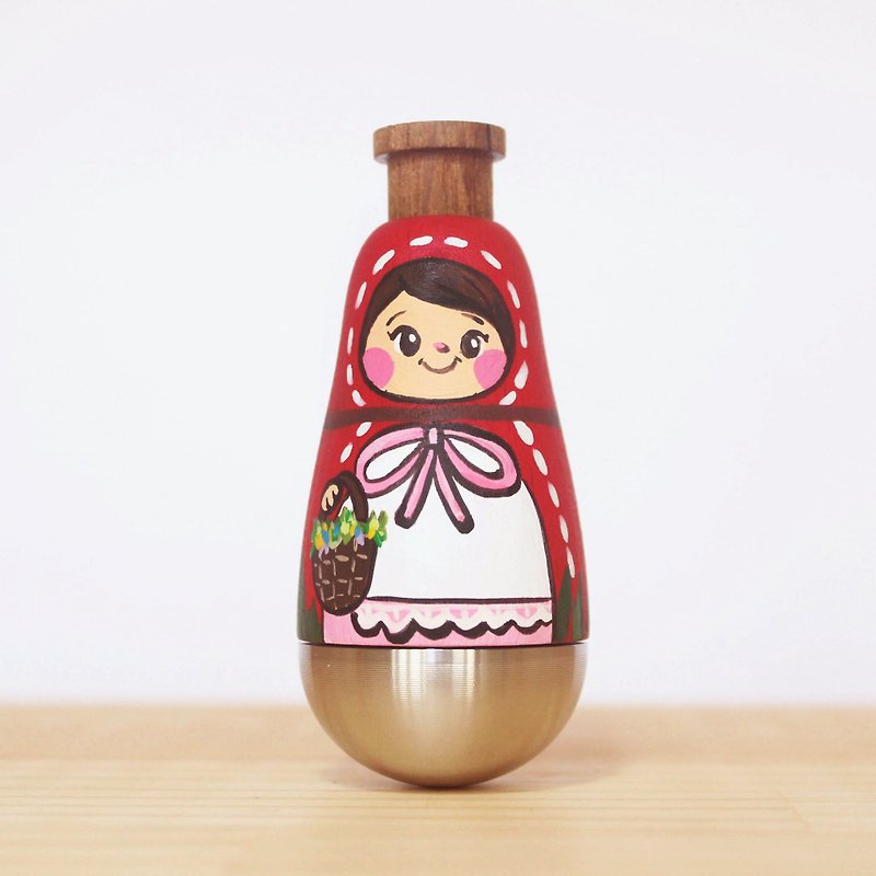 Wen Sen Di – Little Red Riding Hood KAZOO doll - กีตาร์เครื่องดนตรี - ไม้ สีแดง