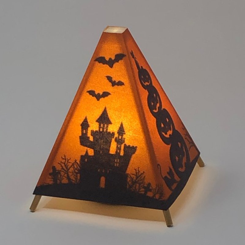 wAndon (Handmade Japanese paper lantern kit with Halloween pattern) - โคมไฟ - กระดาษ 