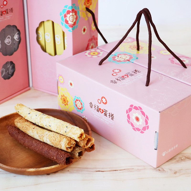 ハピネス＋エッグロール ファミリーシェアパッケージ（ダブルフレーバー） - ケーキ・デザート - 食材 ピンク