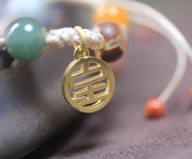 和田玉碧玉ペンダントと琥珀蜜蜡ビーズネックレス