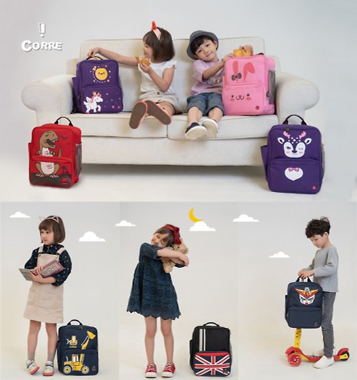 CORRE手工帆布包包 CORRE【ANKO1028】兒童輕量護脊書包
