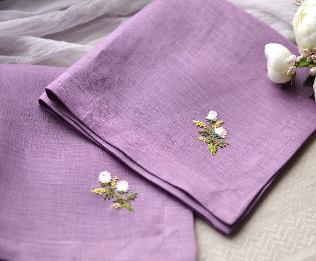 Purple Jacquard Cloth Napkins No-iron