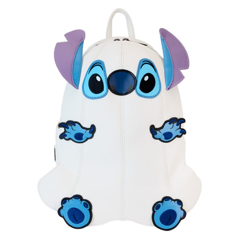 LOUNGEFLY-Stitch Funny Mini Backpack - กระเป๋าเป้สะพายหลัง - หนังเทียม ขาว