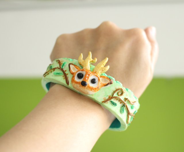 PearlCatCat //ゴールデン鹿バングル - 動物バングル - ショップ