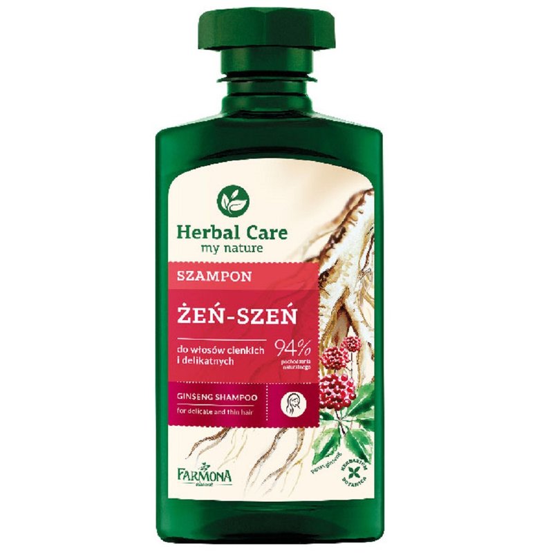 【Shampoo】Herbal care Ginseng Hair Strengthening Plant Extract Conditioning Shampoo - Shampoos - Other Materials Red