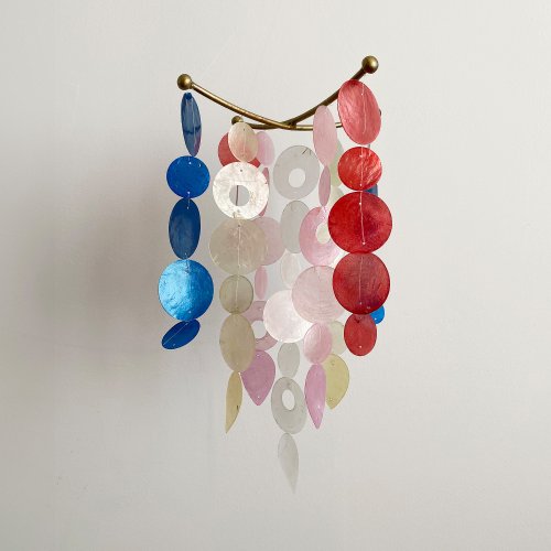 HO’ USE DIY-KIT| Norwegian Alley(Sunset)-Navy, Red-Mix |Shell Wind Chime Mobile|#0-543