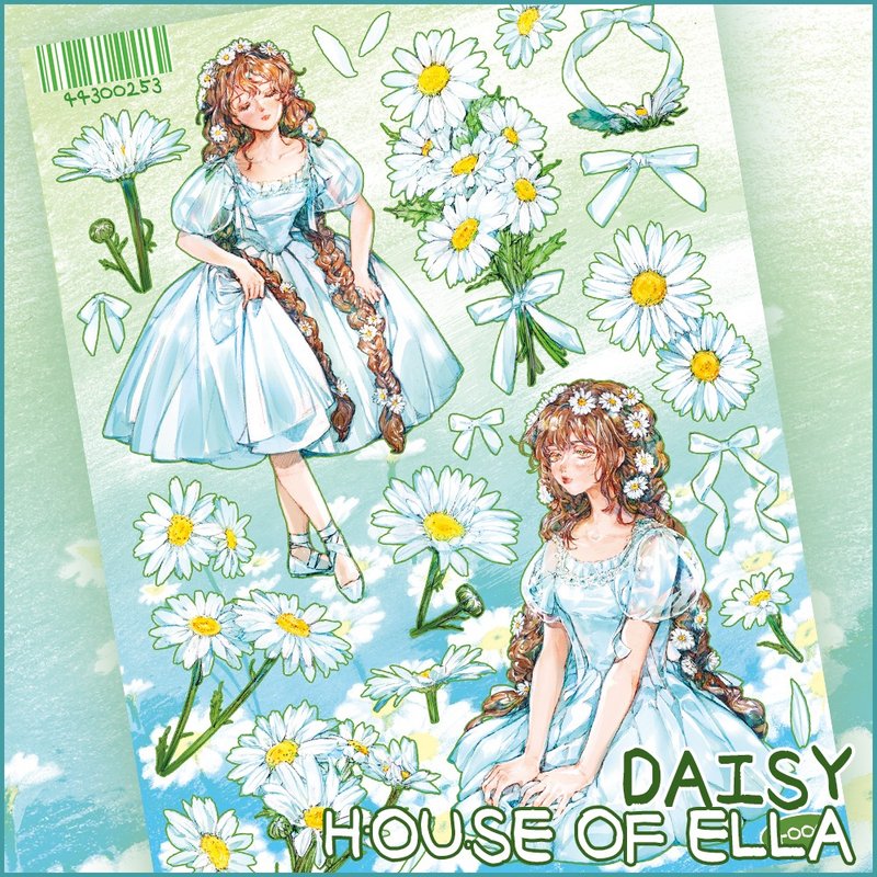 Daisy seal sticker - Stickers - Plastic White