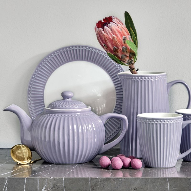 丹麥GreenGate Alice lavender 茶壺 / 薰衣草紫 - 茶壺/茶杯/茶具 - 瓷 紫色