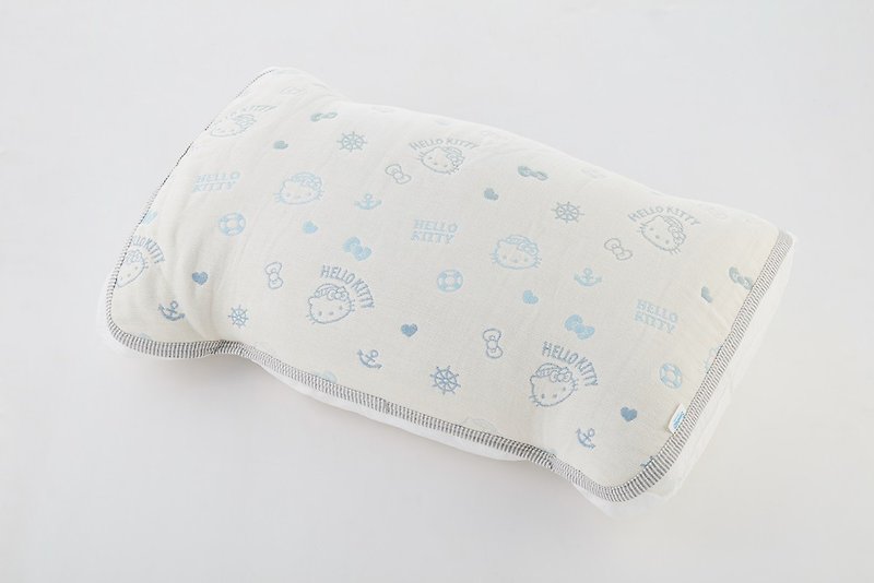 [Made in Japan Mikawa Cotton] Six-fold yarn pillowcase-Kitty Ocean Paradise - Blankets & Throws - Cotton & Hemp 