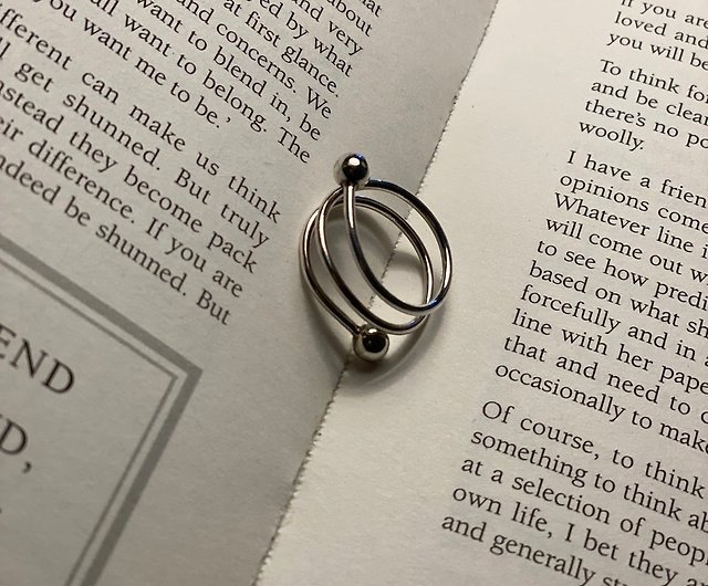 Sterling silver three-wrap open ring with adjustable hand circumference -  Shop LYNLI Jewelry General Rings - Pinkoi