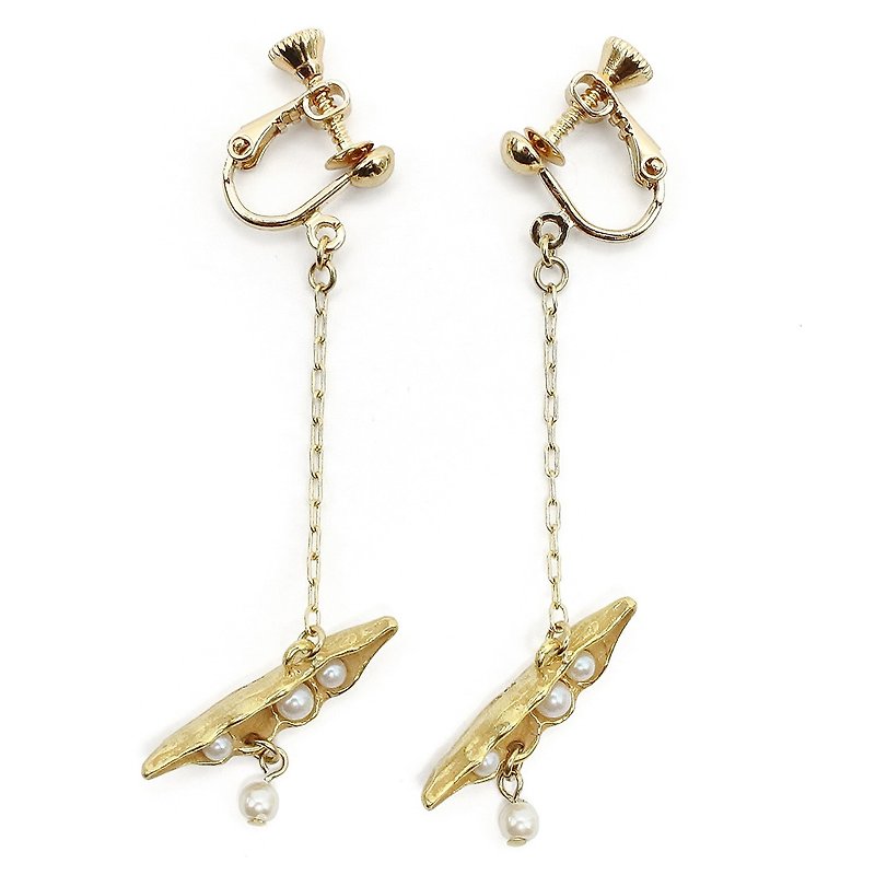 Petit Sayaendo Clip-On EA081 - Earrings & Clip-ons - Other Metals Gold