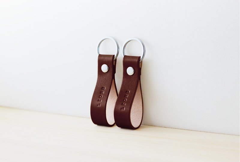 Classic Leather Keychain | Brown - ที่ห้อยกุญแจ - หนังแท้ สีนำ้ตาล