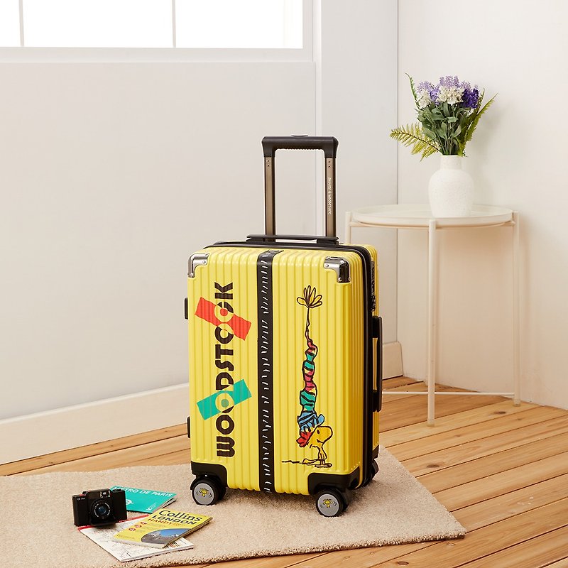 SNOOPY史努比 20吋拉鍊款行李箱/登機箱-胡士托彩帽黃 - 行李箱 / 旅行喼 - 塑膠 黃色