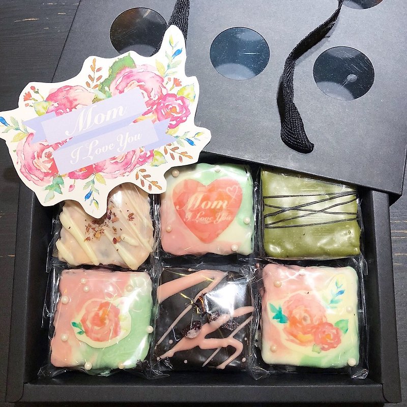 奧斯丁玫瑰花園布朗尼禮盒 2018母親節限定 - 蛋糕/甜點 - 新鮮食材 粉紅色