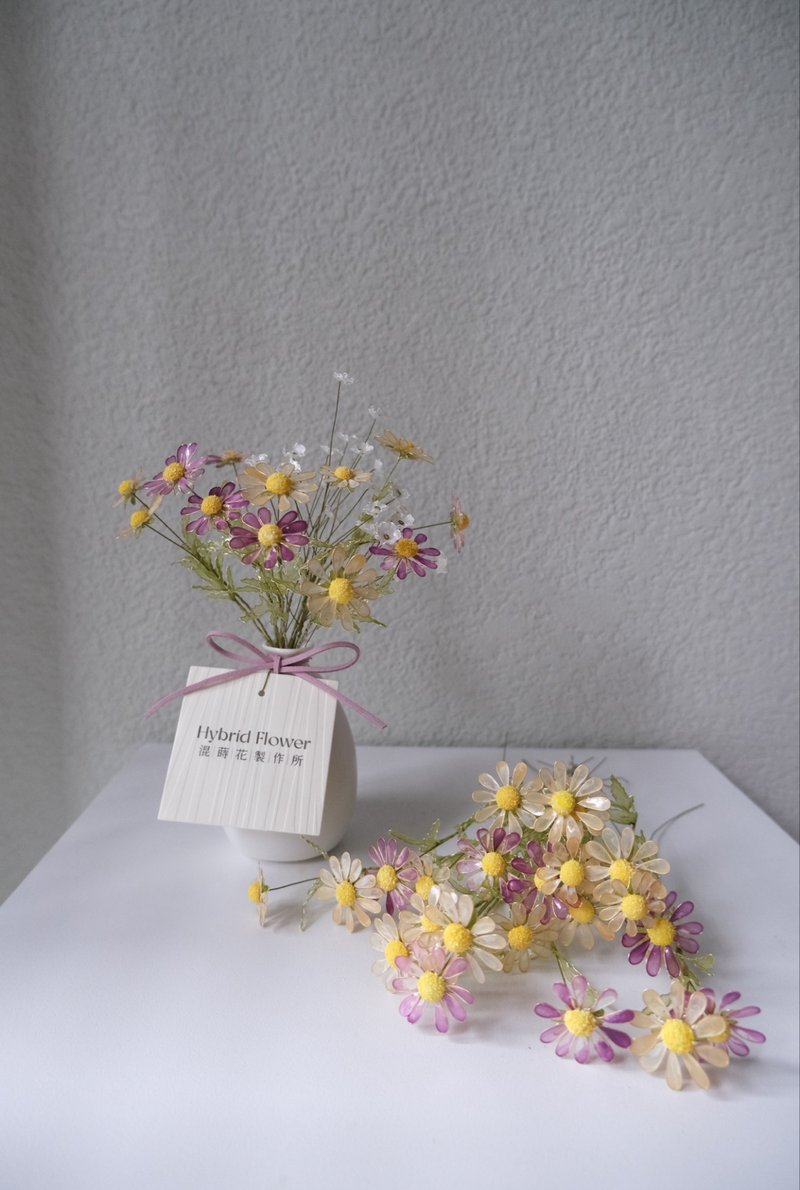瓶子裡的春天_小雛菊 - 擺飾/家飾品 - 塑膠 白色