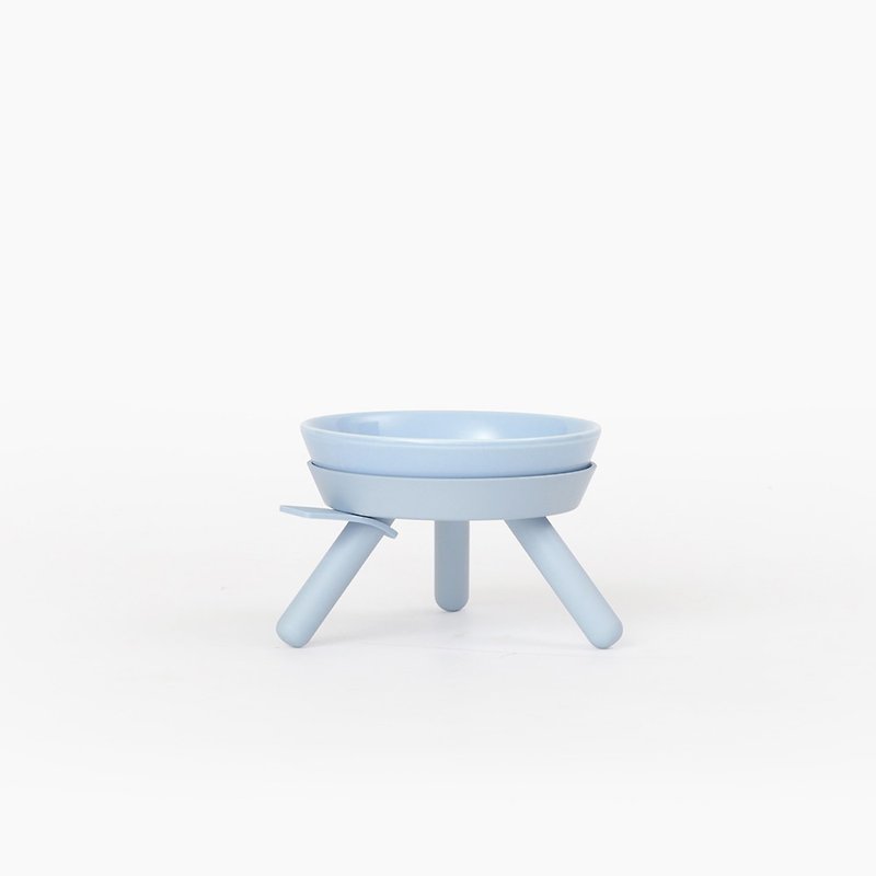 Oreo Table low bowl set-Sky Blue - ชามอาหารสัตว์ - เครื่องลายคราม สีใส