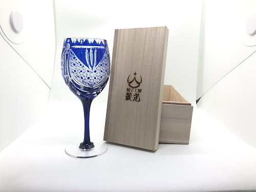 kirikoshinkou~japanese cut glass~ 馬銜と蹄鉄ワイングラス