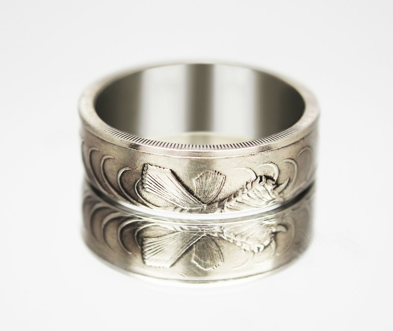 Singapore Coin Ring 50 cents 1967-1985 lionfish coin rings for men coin rings - 戒指 - 其他金屬 