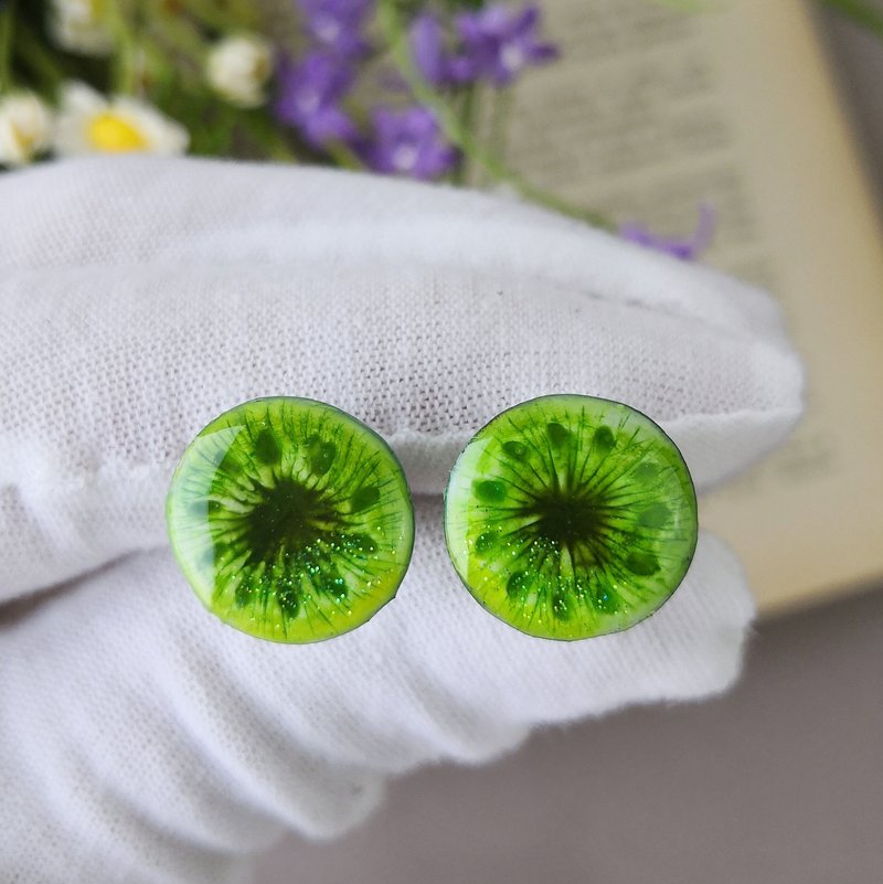 Green 3D Eye chips 14mm, doll Eye chips for Custom Blythe - Stuffed Dolls & Figurines - Resin 