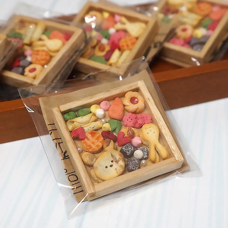 Clay Magnets Brown - Resin Clay Bear Rabbit Wooden Box Biscuit Magnet