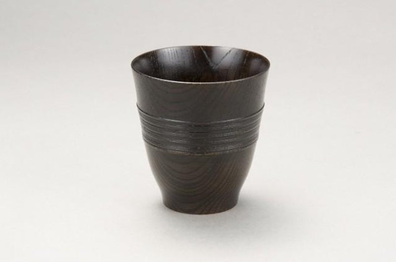 欅　Cup　200　黒摺 - マグカップ - 木製 レッド