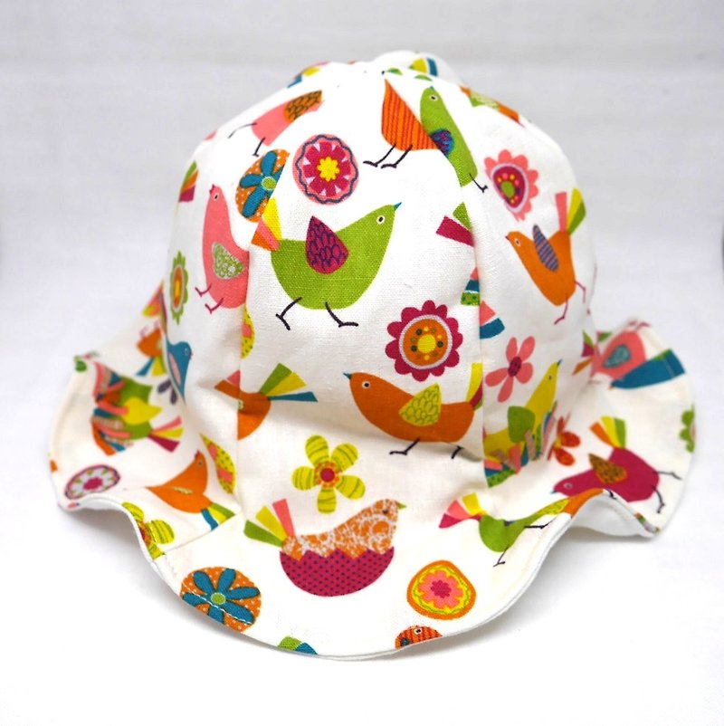 Tulip hat / birds - 嬰兒帽子/髮帶 - 棉．麻 多色