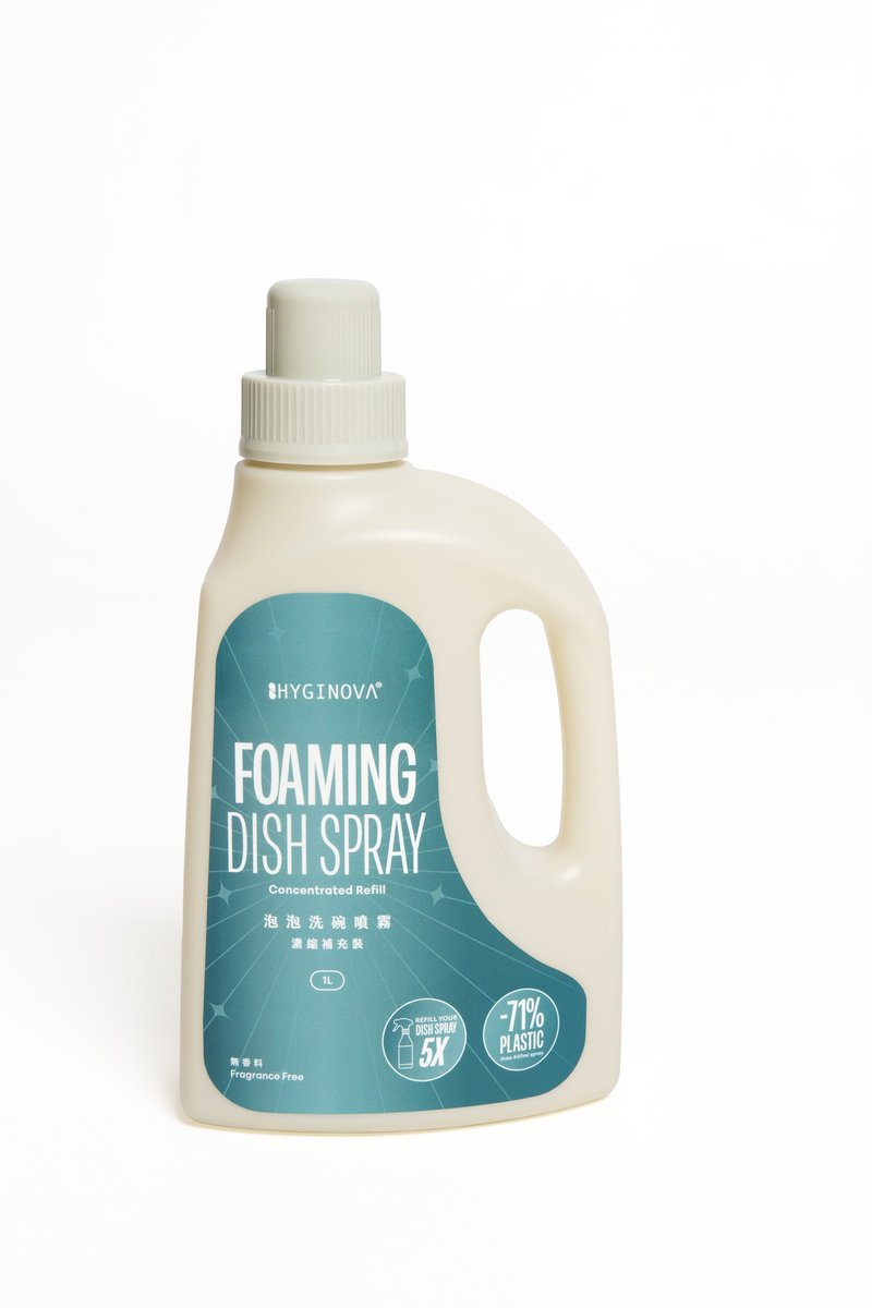 Foaming Dish Spray | Concentrated Refill - 1L - Dish Detergent - Plastic 