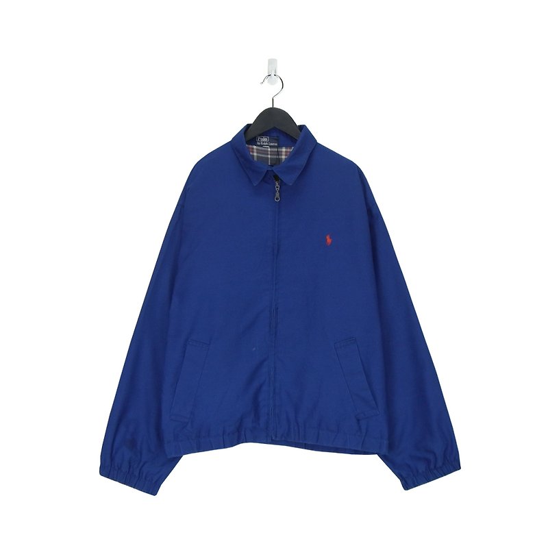 A‧PRANK: DOLLY :: Vintage VINTAGE brand POLO blue work jacket (J712021) - เสื้อโค้ทผู้ชาย - ผ้าฝ้าย/ผ้าลินิน สีน้ำเงิน