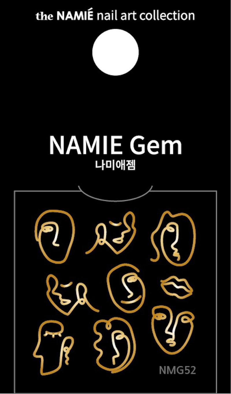 [Professional] NAMIE Gem Nail Art Decorative Art Sticker Normal Metallic 52 - Nail Polish & Acrylic Nails - Paper Gold