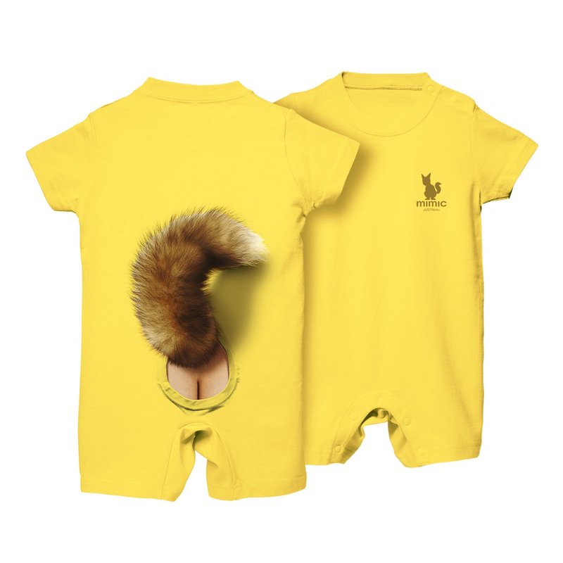 Mimic Rompers / FOX ver / Yellow - Baby Gift Sets - Cotton & Hemp Yellow