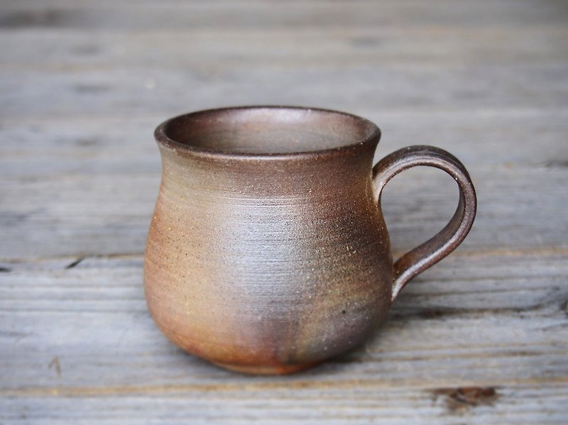 Bizen coffee cup (middle) c2 - 115 - แก้วมัค/แก้วกาแฟ - ดินเผา สีนำ้ตาล