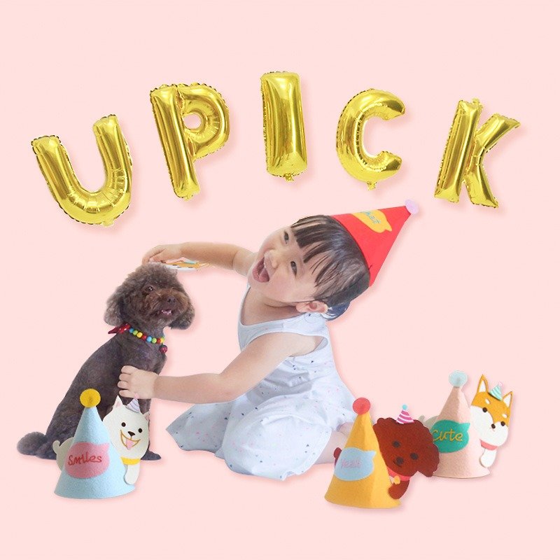 UPICK原品生活 可愛小狗派對帽生日帽排隊裝飾裝扮可爱小狗派对帽生日帽派对装饰装扮 - 帽子 - 聚酯纖維 