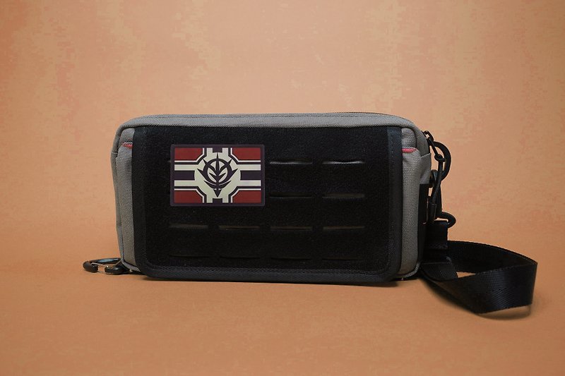 tactical fastpac tactical quick flip bag (field gray) + COSPA Zeon Principality PVC stamp - กระเป๋าแมสเซนเจอร์ - ไฟเบอร์อื่นๆ สีเทา