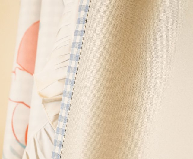 象の遮光カーテン 80 年代レトロ昭和カスタムプリントステッチ生地