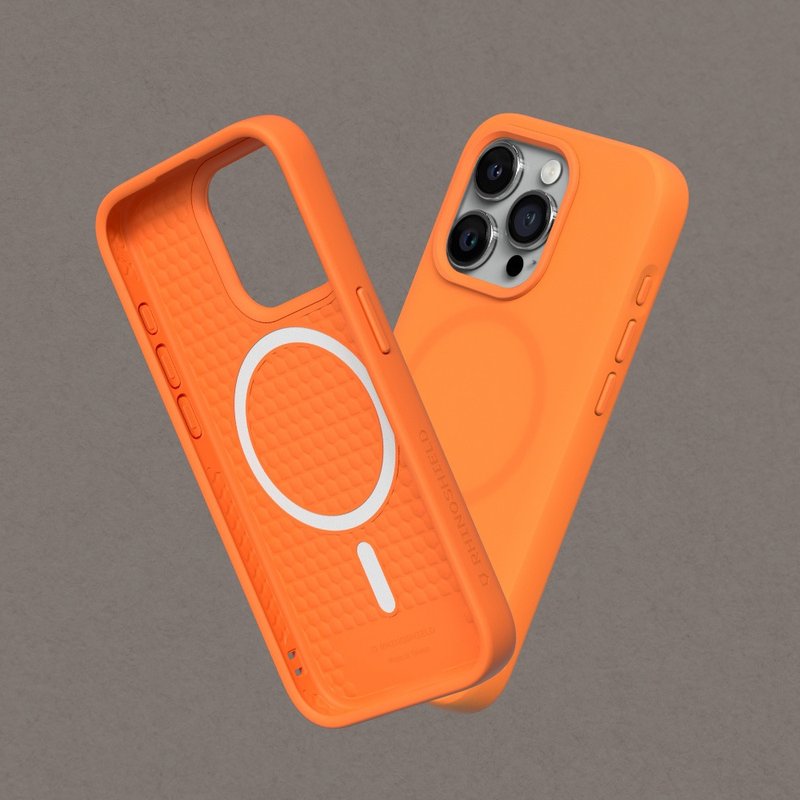 SolidSuit (MagSafe compatible) magnetic phone case/ Neon Orange for iPhone series - เคส/ซองมือถือ - พลาสติก สีส้ม