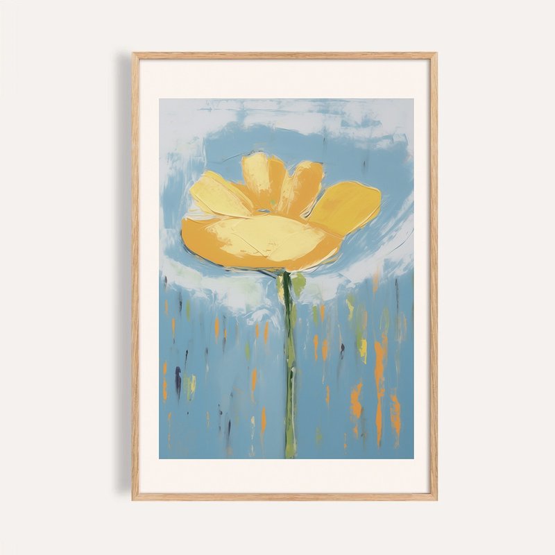 金盞花之歌 Marigold Song / 當代插畫風花卉掛畫 - 海報/掛畫/掛布 - 紙 