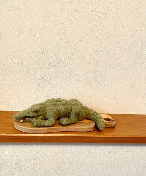 ワニ 羊毛フェルト - ショップ yottymikan 編み物/刺繍/羊毛フェルト