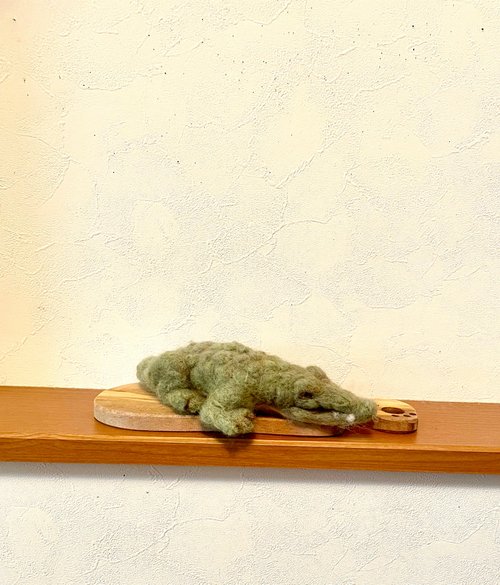 ワニ 羊毛フェルト - ショップ yottymikan 編み物/刺繍/羊毛フェルト