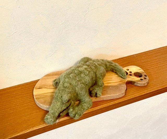 ワニ 羊毛フェルト - ショップ yottymikan 編み物/刺繍/羊毛フェルト