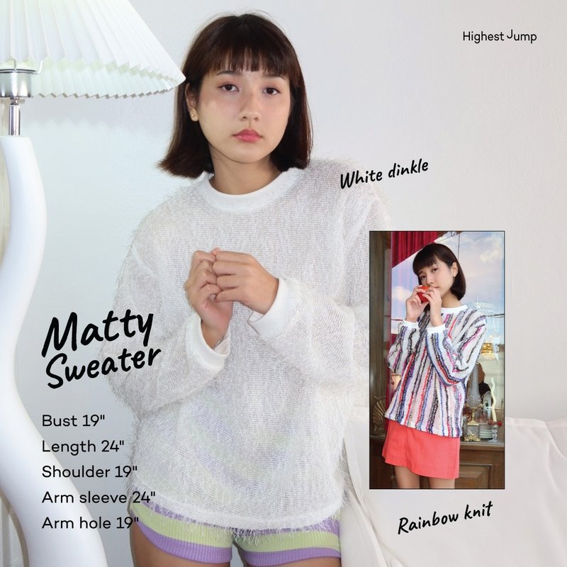 Matty knit sweater สเวตเตอร์ highestjump - สเวตเตอร์ผู้หญิง - ขนแกะ 