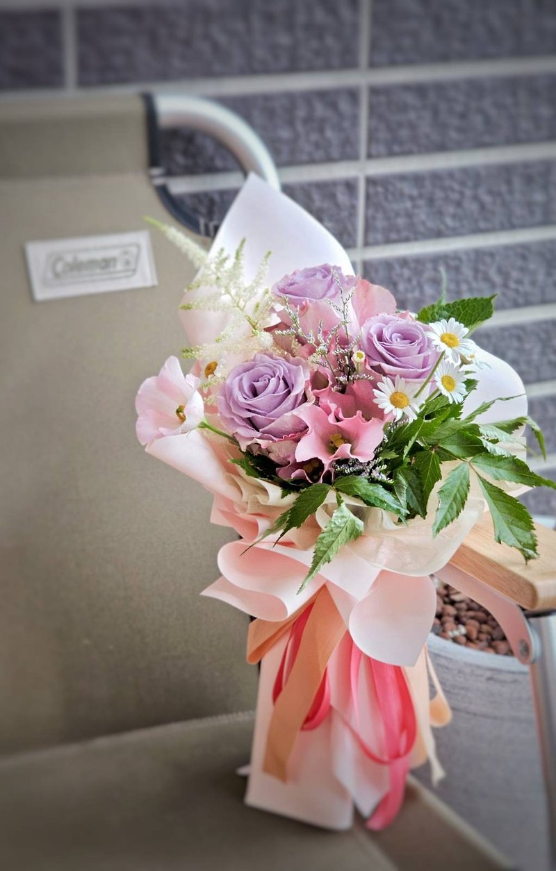 520 浪漫玫瑰花束 (鮮花) - 乾花/永生花 - 植物．花 粉紅色