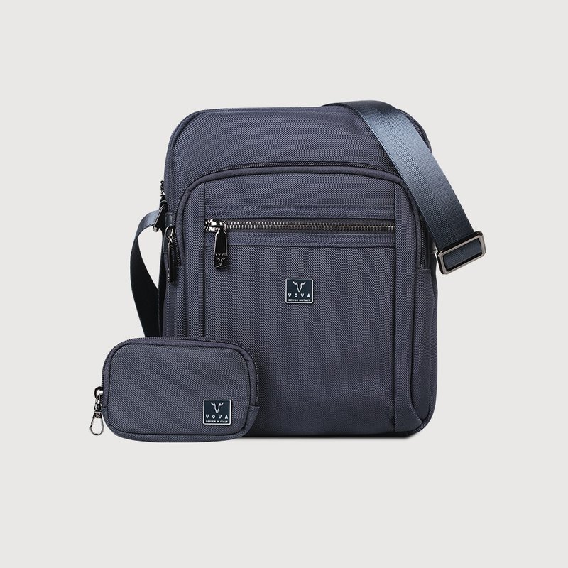 [Free Gift Bag] Guardian Upright Crossbody Bag-Blue/VA128S09BL - กระเป๋าแมสเซนเจอร์ - ไนลอน สีน้ำเงิน