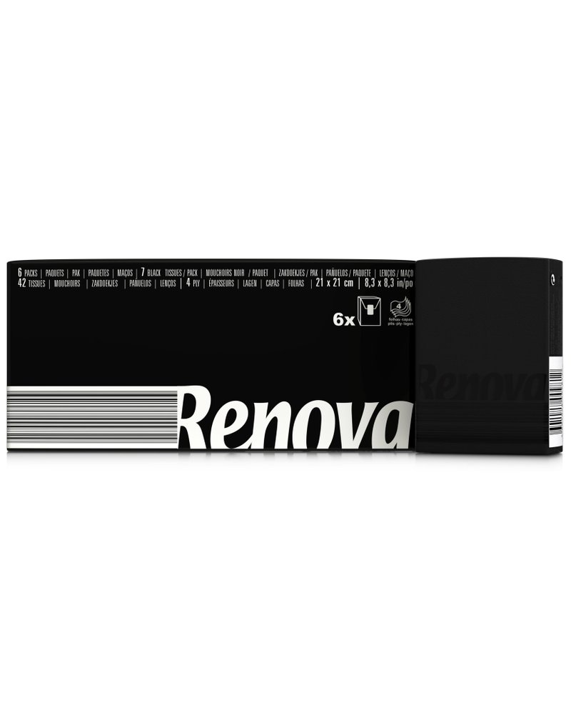 Renova Black Label Cleaning Handkerchiefs - Black - อื่นๆ - กระดาษ สีดำ