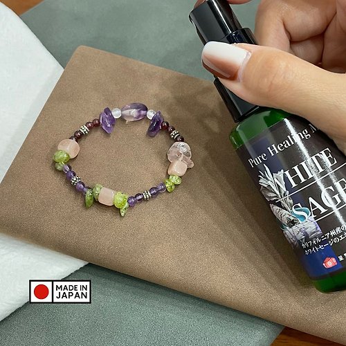 Hoshino Jewelry Kan 石榴石 橄欖石 瑪瑙 紫水晶 天然水晶 日本手作 禮物 能量石手鍊