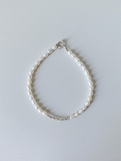 天然淡水パール925シルバーブレスレット - ショップ